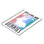 バニーが大好きな女の子かわいいイースターバニー ノートブック (左側)