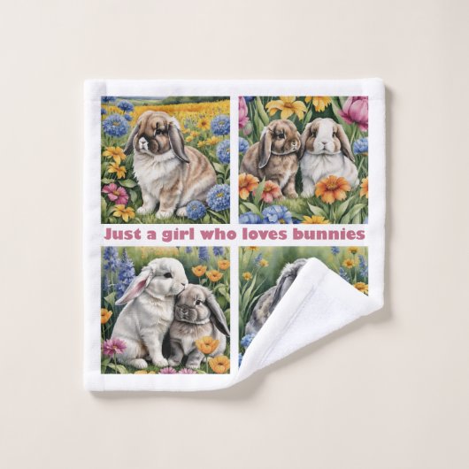 バニーが大好きな女の子だ ウォッシュタオル (ウォッシュタオル)