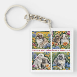 バニーが大好きな女の子だ キーホルダー