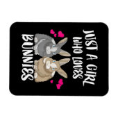 バニーが大好きな女の子 |バニー・ラバー マグネット (横)