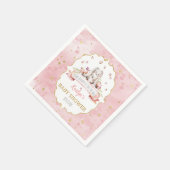 バニーが来たぞ!イースターベイビーシャワー スタンダードカクテルナプキン (角)