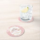 バニーが来たぞ！イースターベイビーシャワー ラウンドペーパーコースター (インサイチュ)