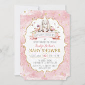 バニーが来たぞ!イースターベイビーシャワー 招待状 (正面)