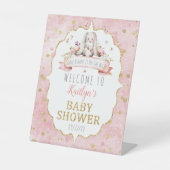 バニーが来たぞ！ベビーシャワーへようこそ 台座サイン (正面)