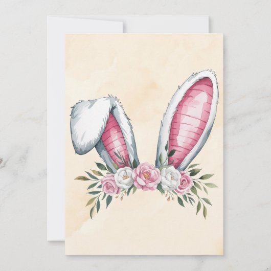 バニーが来たぞ!赤ちゃんシャワー歓迎サイン 招待状 (裏面)