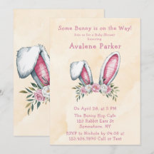 バニーが来たぞ！赤ちゃんシャワー歓迎サイン