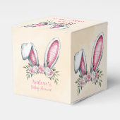 バニーが来たぞ!赤ちゃんシャワー フェイバーボックス (正面サイド)