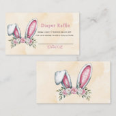 バニーが来たぞ!赤ちゃんシャワー 名刺 (正面/裏面)