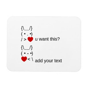 バニーが欲しいか?/カスタマイズ可能なASCII文字 マグネット