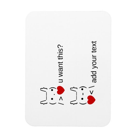 バニーが欲しいか?/カスタマイズ可能なASCII文字 マグネット (縦)