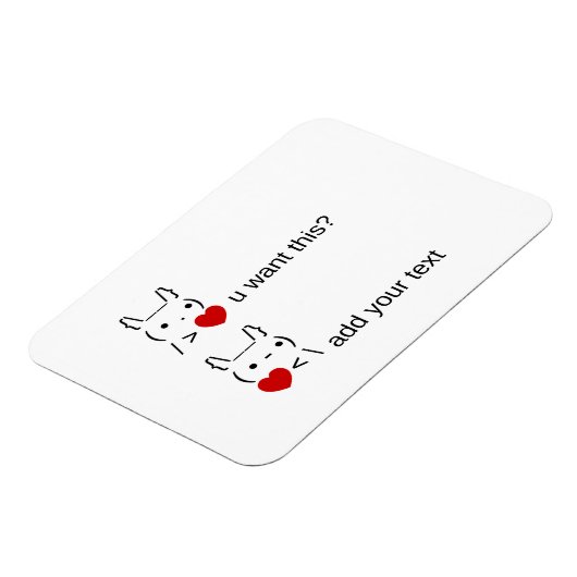 バニーが欲しいか？/カスタマイズ可能なASCII文字 マグネット (左側)