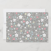 バニーが熱気球に乗る|中立のベビーシャワー 招待状 (裏面)