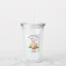 バニーが1つの可愛いベビーうさぎ1歳の誕生日を回している