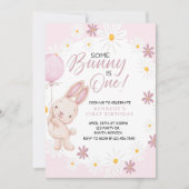 バニーさん、誕生日さん、バニーさん、誕生日おめでとう。 招待状 (正面)