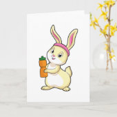 バニーでフィットネスと飲みボトル カード (黄色い花)