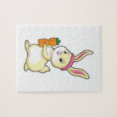 バニーでフィットネスと飲みボトル ジグソーパズル (横)