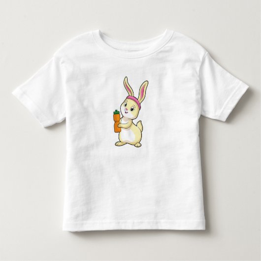 バニーでフィットネスと飲みボトル トドラーTシャツ (正面)