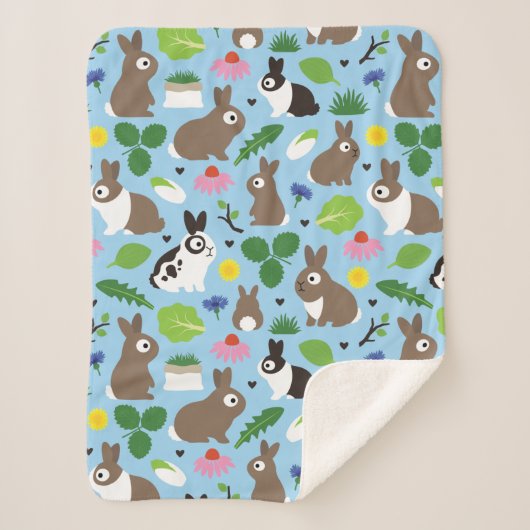 バニーとそのトリート シェルパブランケット (正面)