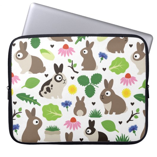 バニーとそのトリート ラップトップスリーブ (正面)