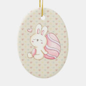 バニーとイースターエッグ セラミックオーナメント (裏面)