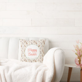 バニーとエッグのフローラ クッション