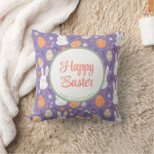 バニーとエッグのフローラ クッション (ブランケット)