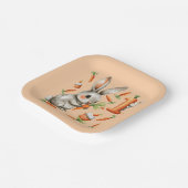 バニーとカロッツ1st誕生日パーティー ペーパープレート (傾斜あり)