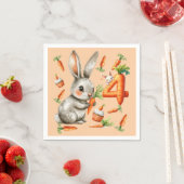 バニーとカロッツ4th誕生日パーティー スタンダードカクテルナプキン (インサイチュ)