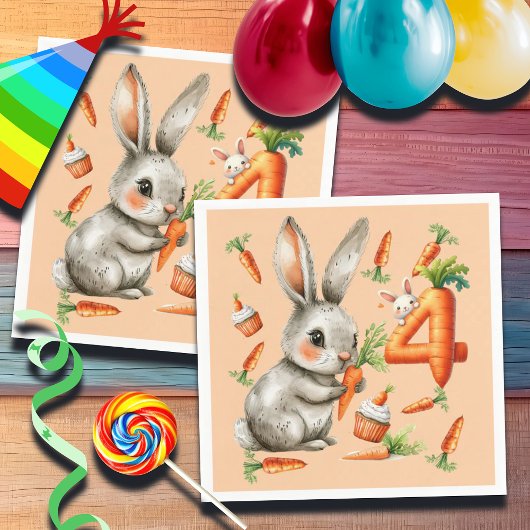 バニーとカロッツ4th誕生日パーティー スタンダードカクテルナプキン