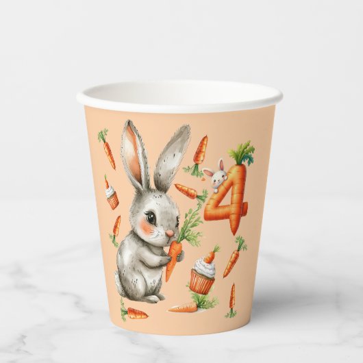 バニーとカロッツ4th誕生日パーティー 紙コップ (正面)