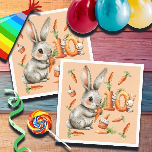 バニーとキャロッツ10th誕生日パーティー スタンダードカクテルナプキン