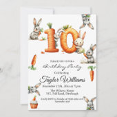 バニーとキャロッツ10th誕生日パーティー 招待状 (正面)