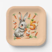 バニーとキャロッツ5th誕生日パーティー ペーパープレート (正面)