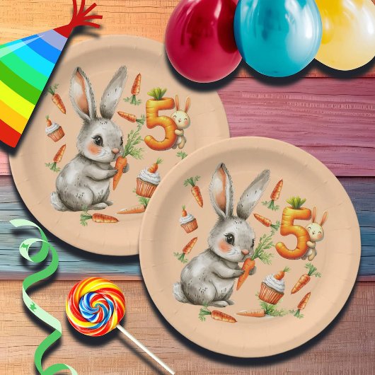 バニーとキャロッツ5th誕生日パーティー ペーパープレート