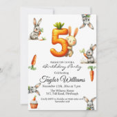 バニーとキャロッツ5th誕生日パーティー 招待状 (正面)