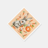 バニーとキャロッツ6th誕生日パーティー スタンダードカクテルナプキン (角)