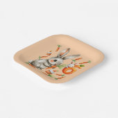 バニーとキャロッツ6th誕生日パーティー ペーパープレート (傾斜あり)