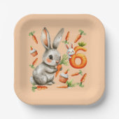 バニーとキャロッツ6th誕生日パーティー ペーパープレート (正面)