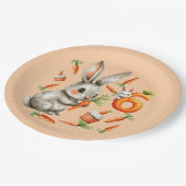 バニーとキャロッツ6th誕生日パーティー ペーパープレート (アングル)