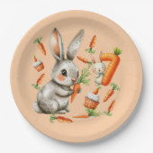 バニーとキャロッツ7th誕生日パーティー ペーパープレート (正面)