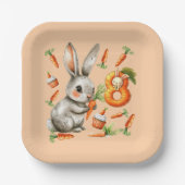 バニーとキャロッツ8th誕生日パーティー ペーパープレート (正面)