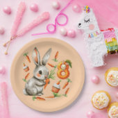 バニーとキャロッツ8th誕生日パーティー ペーパープレート (パーティー)