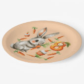 バニーとキャロッツ8th誕生日パーティー ペーパープレート (アングル)