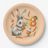 バニーとキャロッツ8th誕生日パーティー ペーパープレート (正面)