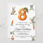 バニーとキャロッツ8th誕生日パーティー 招待状 (正面)