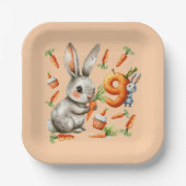 バニーとキャロッツ9th誕生日パーティー ペーパープレート (正面)