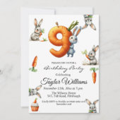 バニーとキャロッツ9th誕生日パーティー 招待状 (正面)