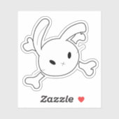 バニーとクロスボーンのキスカットシール シール (シート)