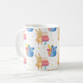 バニーとコアラが子どもの誕生パーティーに参加 コーヒーマグカップ (正面左)