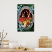 バニーとシック・イースターのポスター ポスター (キッチン)